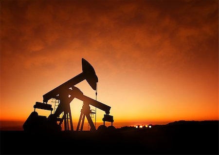 simsearch:400-04422795,k - Oil Pumps at Dusk. Oil pumps producing oil at dusk. Photographie de stock - Aubaine LD & Abonnement, Code: 400-08529566