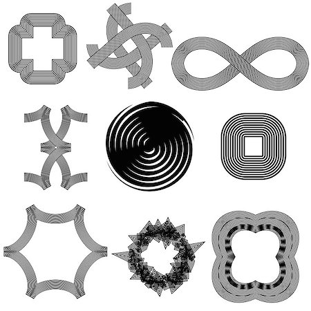 simsearch:400-08531532,k - Set f Different Geometric Shapes Isolated on White Background Stock Photo - Budget Royalty-Free & Subscription, Code: 400-08529790