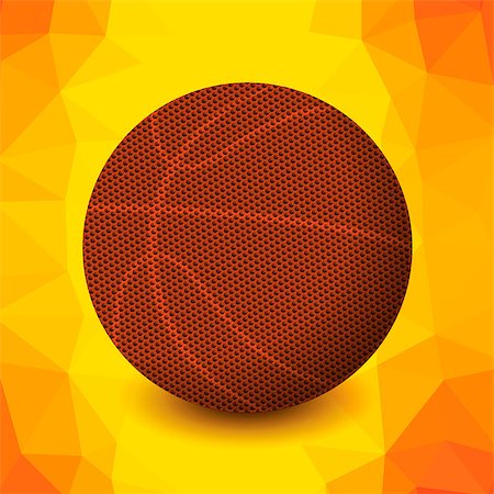 simsearch:858-03049840,k - Basketball Orange Icon Isolated on Yellow Polygonal Background Photographie de stock - Aubaine LD & Abonnement, Code: 400-08529802