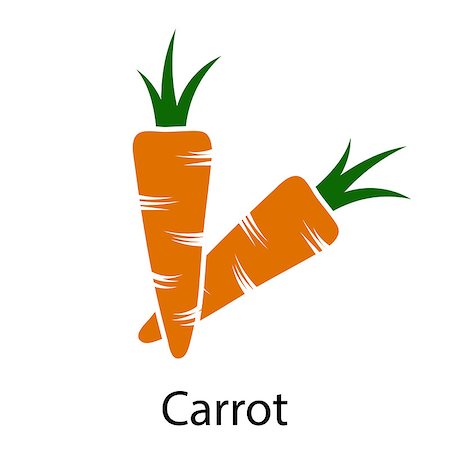 simsearch:400-04277065,k - Carrot icon on white background. Vector illustration. Stockbilder - Microstock & Abonnement, Bildnummer: 400-08530131