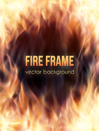 simsearch:400-07032466,k - Abstract background with fire flames frame and copyspace for text. Vector illustration. Burning fire frame. Vector Fiery Background. Campfire. Transparent fire flames Stock Photo - Budget Royalty-Free & Subscription, Code: 400-08530378