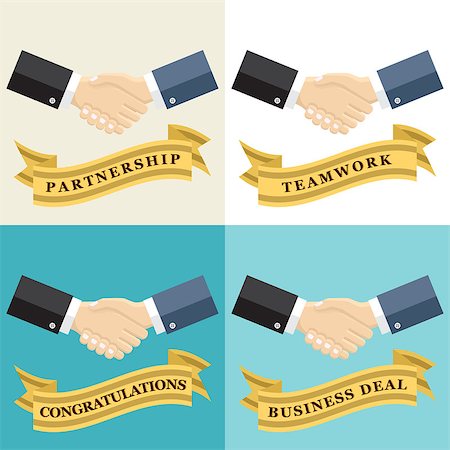 simsearch:400-08289045,k - Businessman shaking hands, in trendy flat design style. Also available as a Vector in Adobe illustrator EPS 8 format. Stock Photo - Budget Royalty-Free & Subscription, Code: 400-08530401