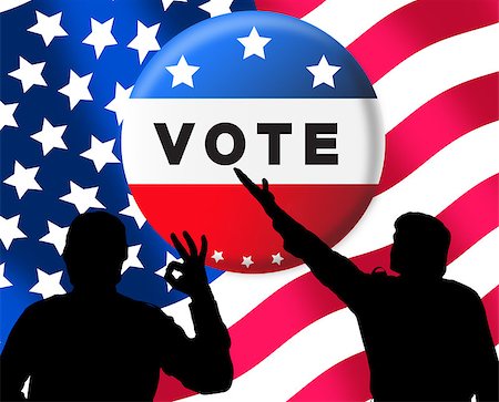 simsearch:400-09097916,k - American presidential elections banner promting you to vote Photographie de stock - Aubaine LD & Abonnement, Code: 400-08530656