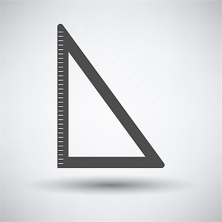 simsearch:400-05292979,k - Triangle icon on gray background with round shadow. Vector illustration. Photographie de stock - Aubaine LD & Abonnement, Code: 400-08530715
