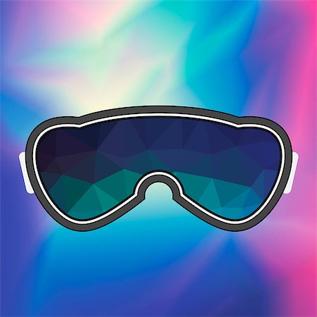 simsearch:400-06132415,k - Ski Goggle with Colorful Glasses Isolated on Blue Soft Background Foto de stock - Super Valor sin royalties y Suscripción, Código: 400-08530831