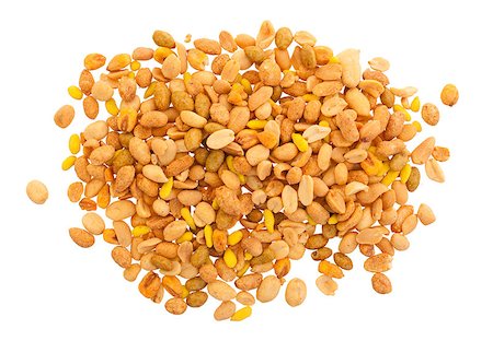 simsearch:400-04846153,k - Fresh mixed salted nuts, peanut mix, isolated on white Stock Photo - Budget Royalty-Free & Subscription, Code: 400-08530909