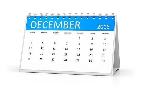 simsearch:400-08072406,k - A blue table calendar for your events 2016 december Stock Photo - Budget Royalty-Free & Subscription, Code: 400-08530994