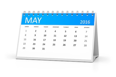 simsearch:400-08072406,k - A blue table calendar for your events 2016 may Stock Photo - Budget Royalty-Free & Subscription, Code: 400-08531000