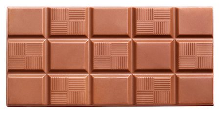 simsearch:400-05256065,k - Milk chocolate bar isolated on white background with clipping path Stock Photo - Budget Royalty-Free & Subscription, Code: 400-08531052