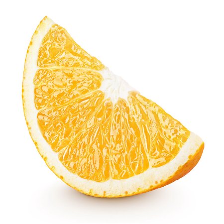 simsearch:400-08900179,k - Slice of orange citrus fruit isolated on white with clipping path Photographie de stock - Aubaine LD & Abonnement, Code: 400-08531101