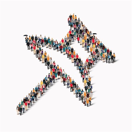 A large group of people in the shape of clip.  illustration. Stock Photo - Budget Royalty-Free & Subscription, Code: 400-08531402