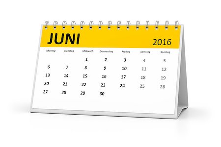 simsearch:696-03397950,k - A german language table calendar for your events 2016 june Stock Photo - Budget Royalty-Free & Subscription, Code: 400-08531599