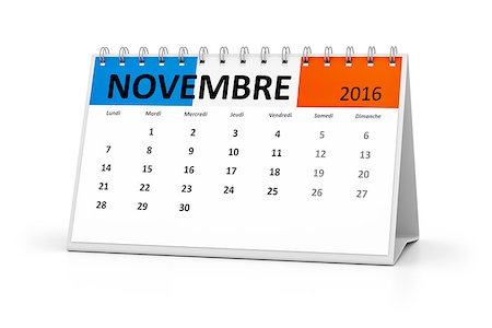 simsearch:400-08072406,k - A french language table calendar for your events 2016 november Stock Photo - Budget Royalty-Free & Subscription, Code: 400-08531590