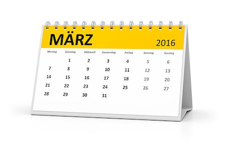 simsearch:696-03397950,k - A german language table calendar for your events 2016 march Stock Photo - Budget Royalty-Free & Subscription, Code: 400-08531600