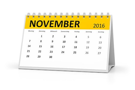 simsearch:696-03397950,k - A german language table calendar for your events 2016 november Stock Photo - Budget Royalty-Free & Subscription, Code: 400-08531602