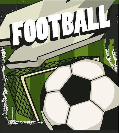 simsearch:400-08133793,k - Retro banner. Soccer ball. Sports. Football design vector template Photographie de stock - Aubaine LD & Abonnement, Code: 400-08531620