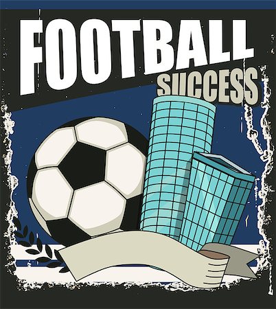 simsearch:400-08133793,k - Retro banner. Soccer ball. Sports. Football design vector template Photographie de stock - Aubaine LD & Abonnement, Code: 400-08531622