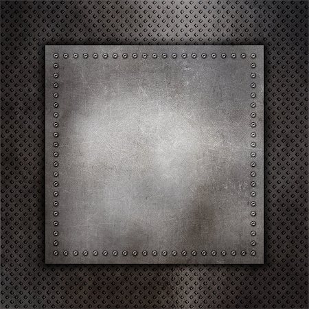 simsearch:400-05901999,k - Metallic texture background with rivets and metal plate Stock Photo - Budget Royalty-Free & Subscription, Code: 400-08531748