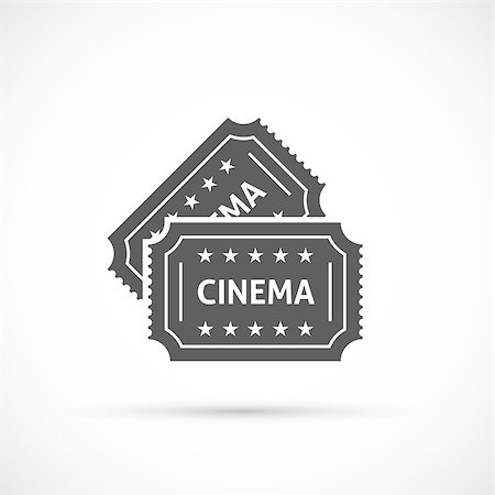 simsearch:400-05369413,k - Cinema ticket icon. Retro cinema tickets icon Photographie de stock - Aubaine LD & Abonnement, Code: 400-08532019