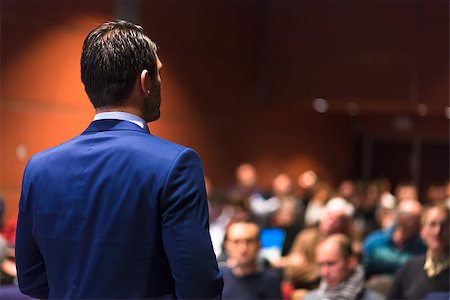 Speaker giving a talk on corporate Business Conference. Audience at the conference hall. Business and Entrepreneurship event. Stock Photo - Budget Royalty-Free & Subscription, Code: 400-08532106