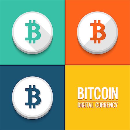 simsearch:400-08263202,k - Bitcoin icons set. Vector illustration. Stockbilder - Microstock & Abonnement, Bildnummer: 400-08532110