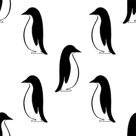 simsearch:400-04813777,k - seamless background with silhouettes of penguins, vector illustration Fotografie stock - Microstock e Abbonamento, Codice: 400-08532464