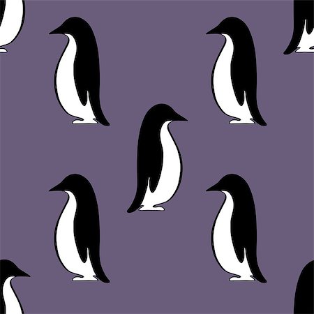 simsearch:400-04813777,k - seamless background with silhouettes of penguins, vector illustration Fotografie stock - Microstock e Abbonamento, Codice: 400-08532465