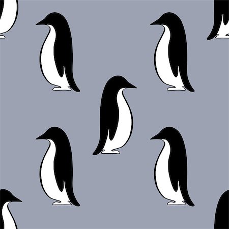 simsearch:400-04813777,k - seamless background with silhouettes of penguins, vector illustration Fotografie stock - Microstock e Abbonamento, Codice: 400-08532466