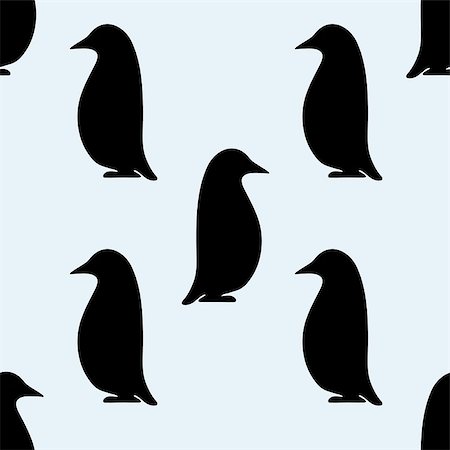 simsearch:400-04813777,k - seamless background with silhouettes of penguins, vector illustration Fotografie stock - Microstock e Abbonamento, Codice: 400-08532467