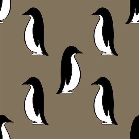 simsearch:400-04813777,k - seamless background with silhouettes of penguins, vector illustration Fotografie stock - Microstock e Abbonamento, Codice: 400-08532468