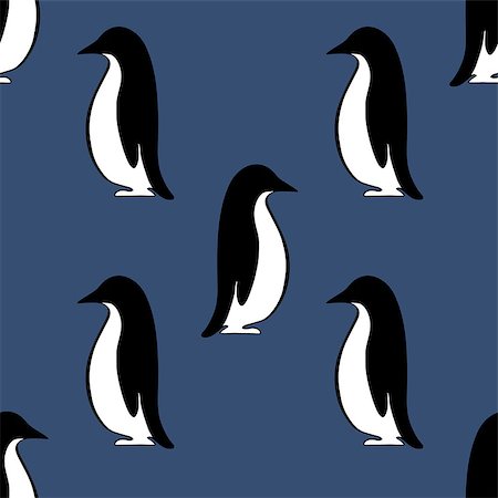 simsearch:400-04813777,k - seamless background with silhouettes of penguins, vector illustration Fotografie stock - Microstock e Abbonamento, Codice: 400-08532469