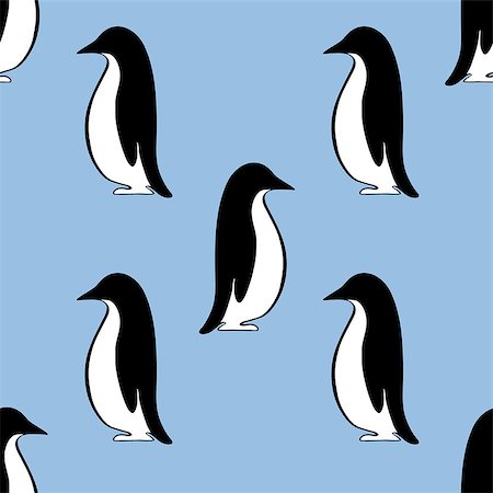 simsearch:400-04813777,k - seamless background with silhouettes of penguins, vector illustration Fotografie stock - Microstock e Abbonamento, Codice: 400-08532463