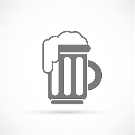 pint mug silhouette - Glass of beer icon. Aclogol drink symbol for party Stock Photo - Budget Royalty-Free & Subscription, Code: 400-08532889