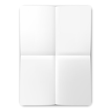 Blank folded two times list of white paper Foto de stock - Royalty-Free Super Valor e Assinatura, Número: 400-08533222