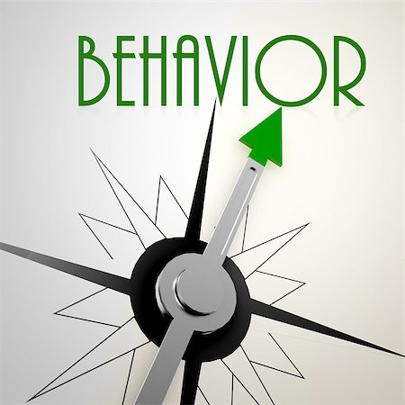 Behavior on green compass. Concept of healthy lifestyle Stock Photo - Budget Royalty-Free & Subscription, Code: 400-08554194