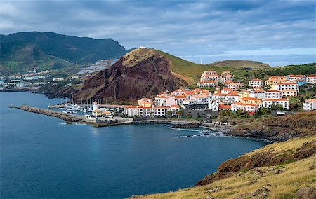 simsearch:400-04483118,k - Canical small town, lighthouse and yacht marina view. East coast of Madeira island, Portugal. Photographie de stock - Aubaine LD & Abonnement, Code: 400-08554212