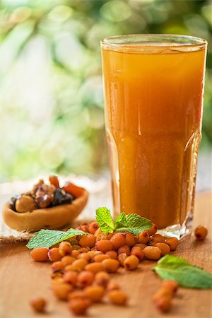 fruit non-alcoholic drink with sea buckthorn Stock Photo - Budget Royalty-Free & Subscription, Code: 400-08554966