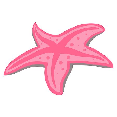 simsearch:400-04638537,k - pink beach starfish illustration on a white background isolated Photographie de stock - Aubaine LD & Abonnement, Code: 400-08554963