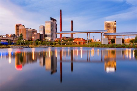 sunset lake district - Birmingham, Alabama, USA city skyline. Stock Photo - Budget Royalty-Free & Subscription, Code: 400-08555289