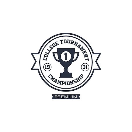 simsearch:400-08809479,k - Classic Sports Tournament  Black And White Vintage Design Isolated On White Background Vector Print Foto de stock - Super Valor sin royalties y Suscripción, Código: 400-08555664