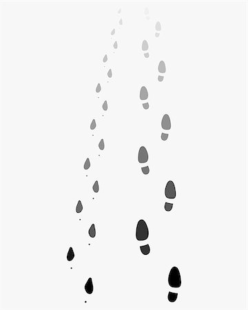 footprints on a path vector - Black footprints of man and woman, vector Stock Photo - Budget Royalty-Free & Subscription, Code: 400-08556284