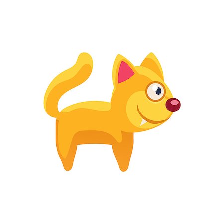 simsearch:400-08557247,k - Cat Simplified Cute Illustration In Childish Colorful Flat Vector Design Isolated On White Background Stock Photo - Budget Royalty-Free & Subscription, Code: 400-08556529