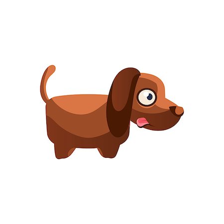 simsearch:400-08557247,k - Dog Simplified Cute Illustration In Childish Colorful Flat Vector Design Isolated On White Background Stock Photo - Budget Royalty-Free & Subscription, Code: 400-08556530