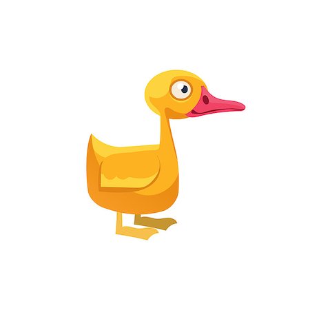 simsearch:400-08557247,k - Duck Simplified Cute Illustration In Childish Colorful Flat Vector Design Isolated On White Background Stock Photo - Budget Royalty-Free & Subscription, Code: 400-08556533