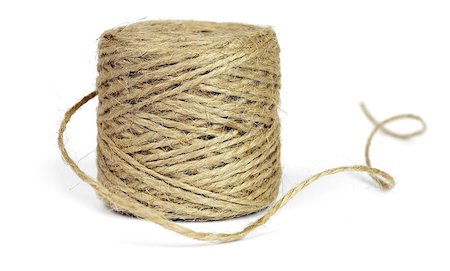 simsearch:400-04378172,k - Skein of jute rope for packing, isolated on a white background. Foto de stock - Super Valor sin royalties y Suscripción, Código: 400-08556585