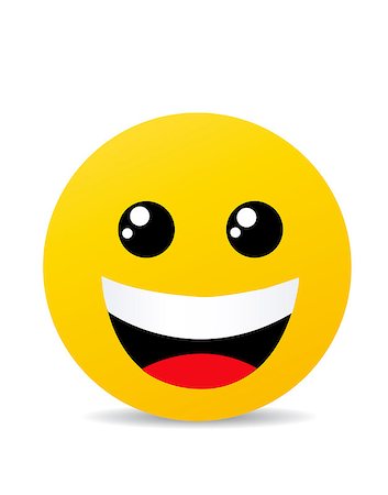 simsearch:400-08619521,k - Modern yellow laughing happy smile Foto de stock - Super Valor sin royalties y Suscripción, Código: 400-08556590