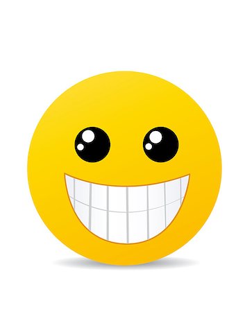 simsearch:400-08619521,k - Modern yellow laughing happy smile Foto de stock - Super Valor sin royalties y Suscripción, Código: 400-08556591