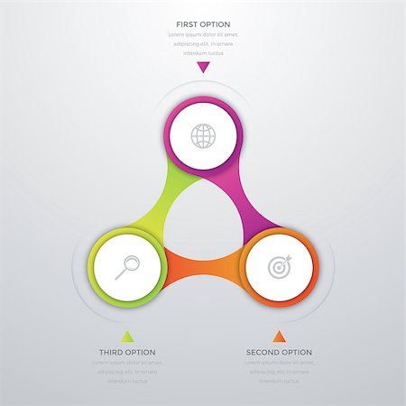 simsearch:400-08556708,k - Vector illustration infographics three options. Stock vector Stockbilder - Microstock & Abonnement, Bildnummer: 400-08556706