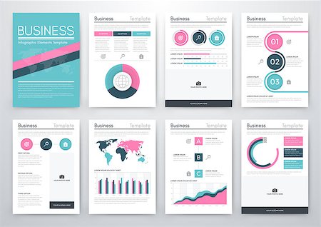 Vector set of infographics business. Template for business style, brochures, web site Stock Photo - Budget Royalty-Free & Subscription, Code: 400-08556702