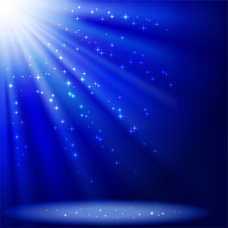 stage floodlight - Illustration with blue abstract background.Mesh.This file contains transparency.Clipping Mask. Stock Photo - Budget Royalty-Free & Subscription, Code: 400-08551134